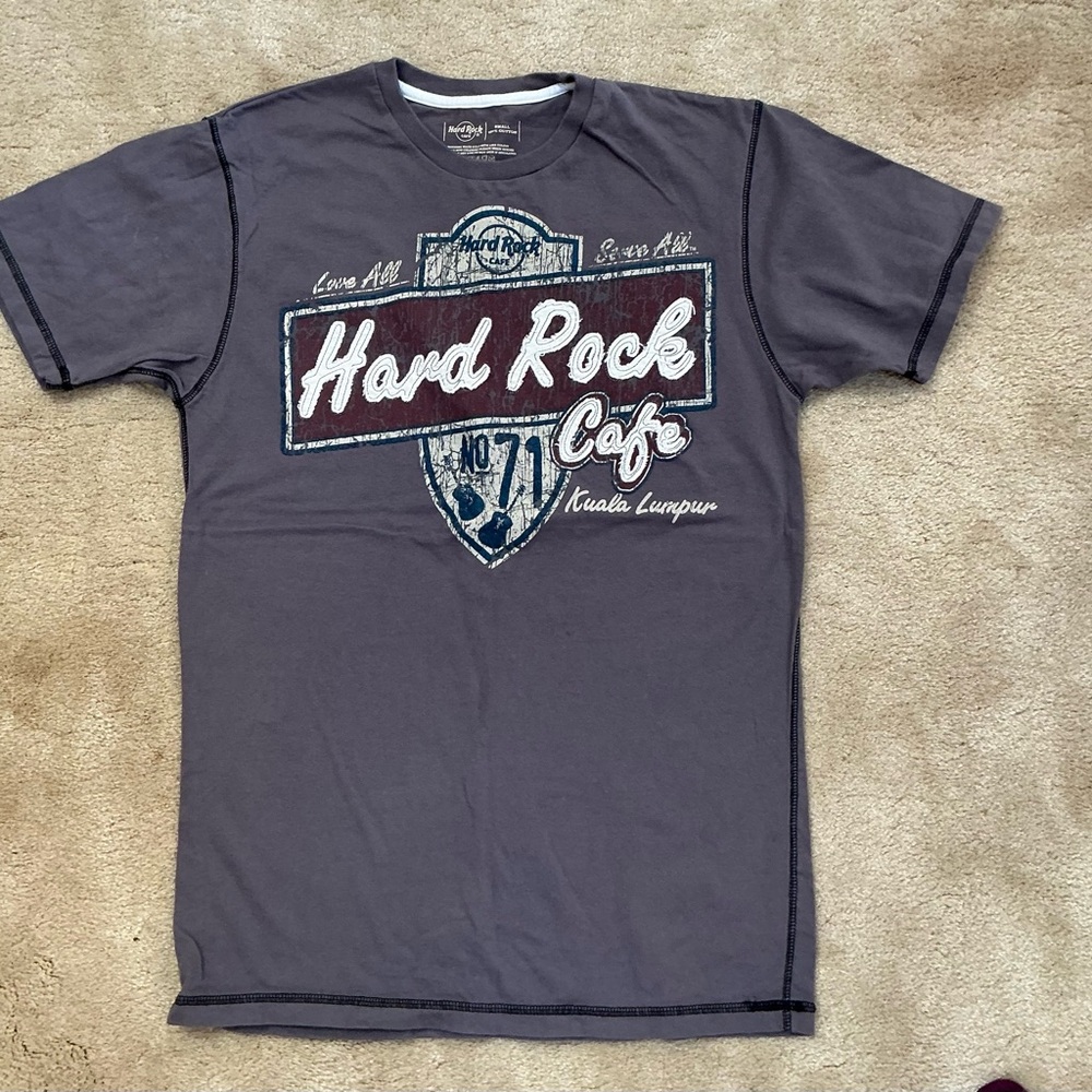 Hard Rock Cafe Charcoal and Maroon Tee- Kuala Lumpur Small